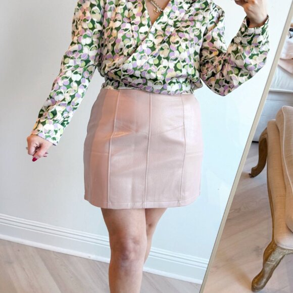 Free People Modern Femme Vegan Leather Mini Skirt - Picture 4 of 10